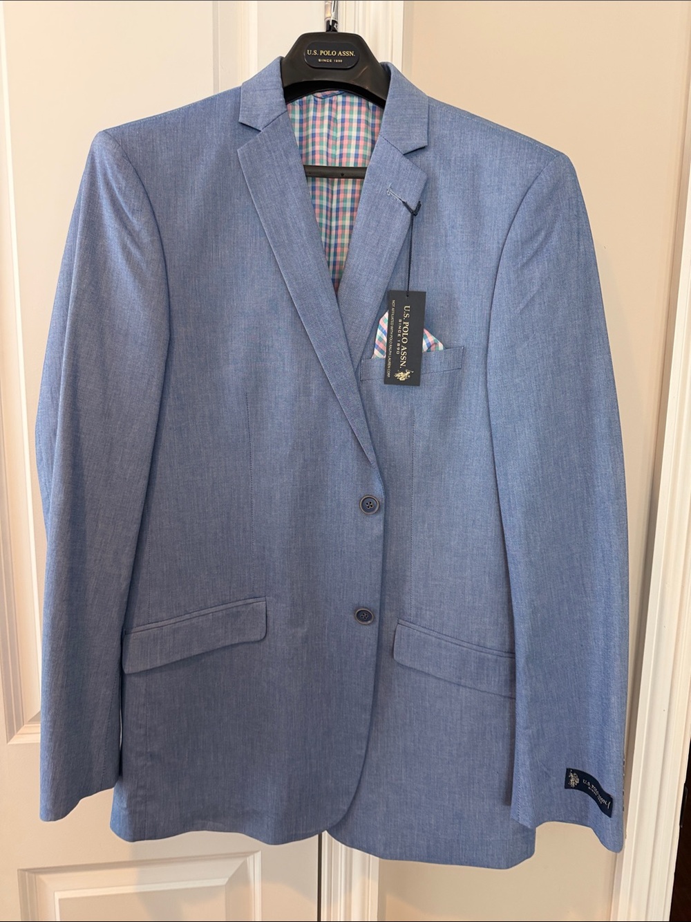 U.S. Polo Assn. Men's Sky Blue Two-Button Sport Coat